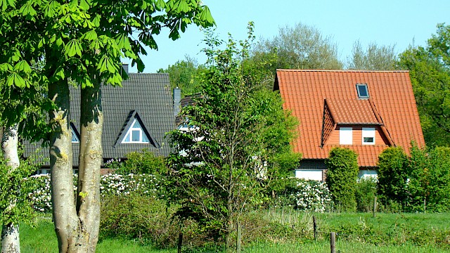 Natur und Siedlung miteinander verzahnt.