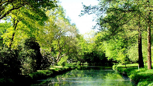 Querkanal Blick nach Norden - Mündung in den Küstenkanal